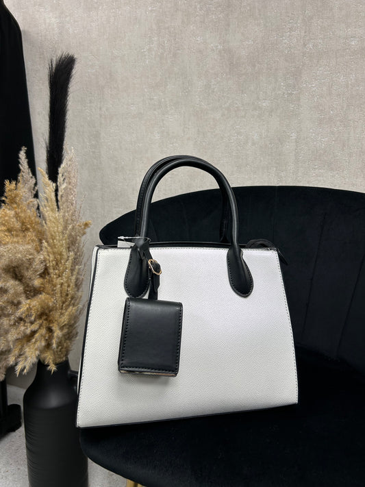 Contrast B&W Mini Tote Bag