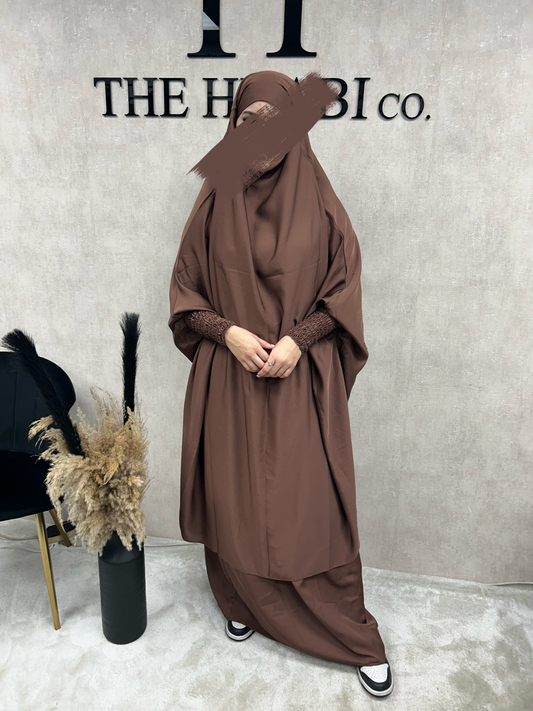 Plain Nida Jilbab - 2 piece